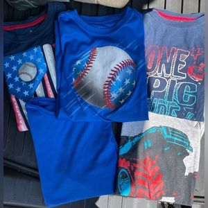 Boys T-Shirt Red, White and Blue Bundle
